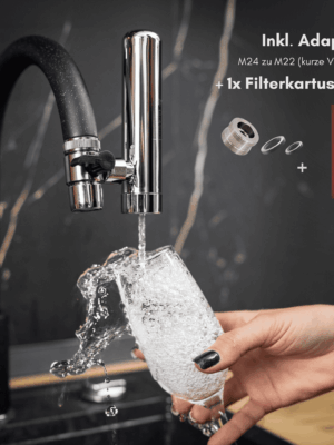 Hydrolife "Cascade" Wasserfilter für Wasserhahn Armatur | Starter-Set