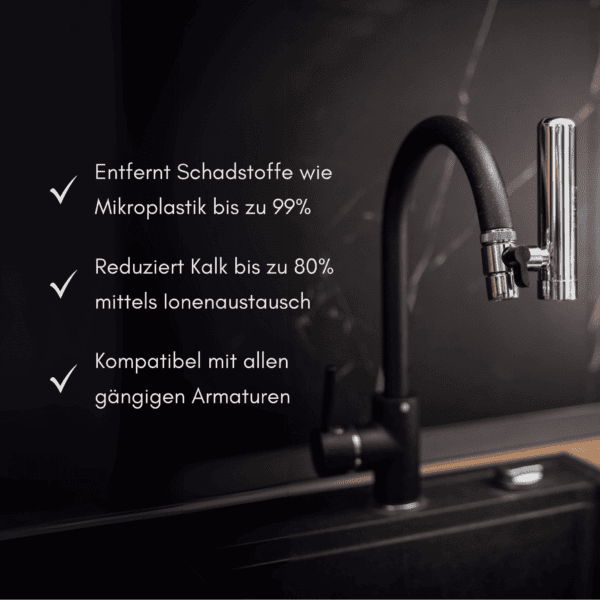 Hydrolife "Cascade" Wasserfilter für Wasserhahn – Starter Set