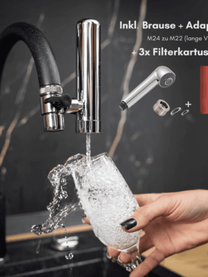 Hydrolife "Cascade" Wasserfilter mit Küchenbrause KWC - Jahres-Set