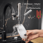 Hydrolife "Cascade" Wasserfilter mit Küchenbrause 1/2" - Jahres-Set