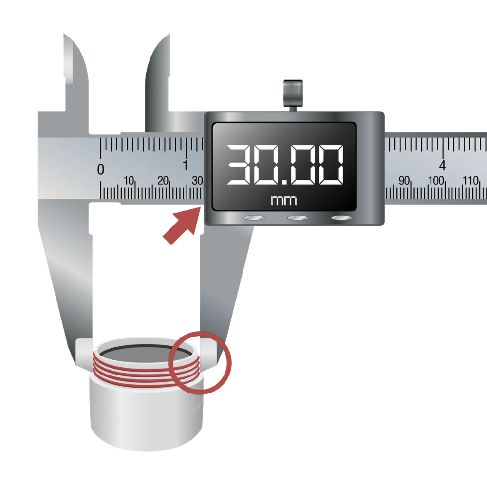 Gewindegrösse ermitteln